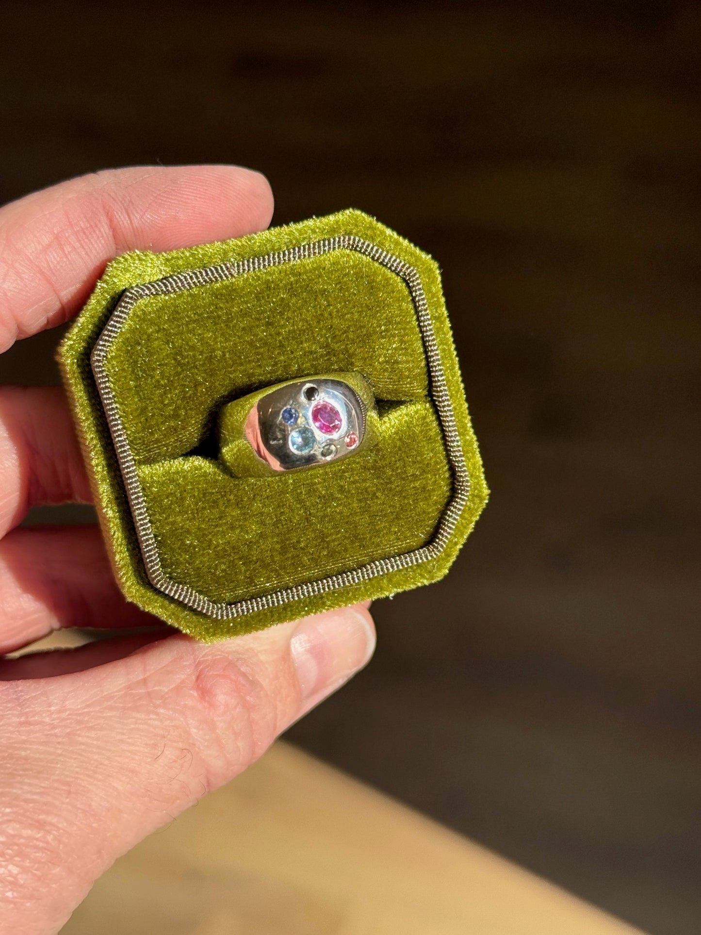 Sterling Silver Chroma Chunk Ring