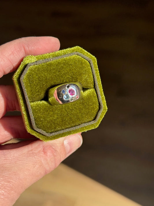 Sterling Silver Chroma Chunk Ring